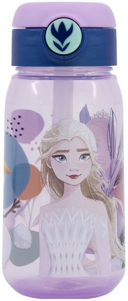 Storline Trinkflasche Disney Frozen Wasserflasche 510ml Kinderflasche mit Trinkhalm & Deckel