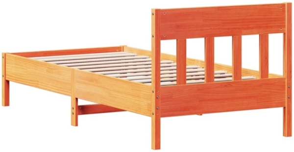 vidaXL Massivholzbett ohne Matratze Wachsbraun 90x190 cm Kiefernholz 842677 Bild 6