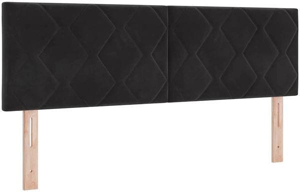 vidaXL Boxspringbett mit Kopfteil Schwarz 140 x 200 cm Samt 3339244 Bild 6