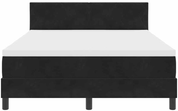 vidaXL Boxspringbett mit Kopfteil Schwarz 140 x 200 cm Samt 3339244 Bild 7