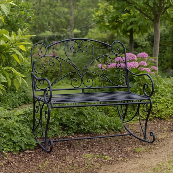 HTI-Living Gartenbank Nostalgische Metallbank Schaukelbank Curly (Stück, 1-St, 1 Gartenbank), Gartenbank