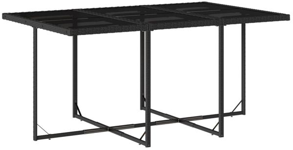 vidaXL 7-tlg. Garten-Essgruppe mit Kissen Schwarz Poly Rattan 3210727 Bild 3