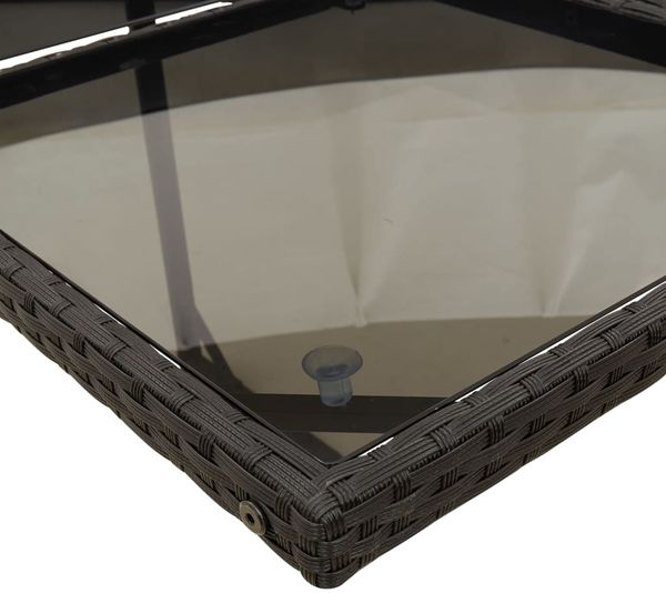 vidaXL 7-tlg. Garten-Essgruppe mit Kissen Schwarz Poly Rattan 3210727 Bild 7