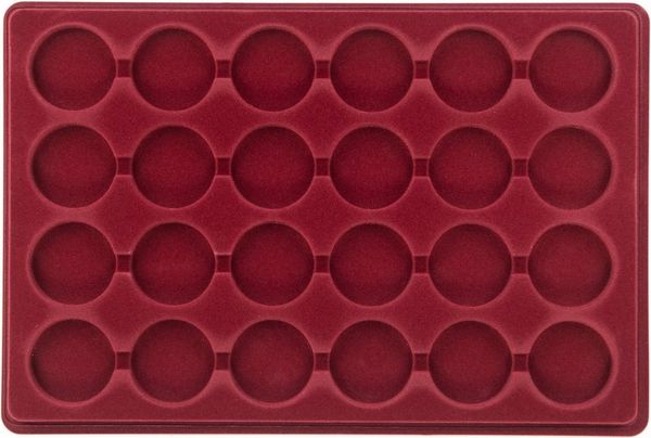 MC. Sammler Aufbewahrungsbox MC. Sammler Münztableau mit Schutzdeckel, Münzkoffer, Münzkassette, 24 Fächer - 44mm Ø