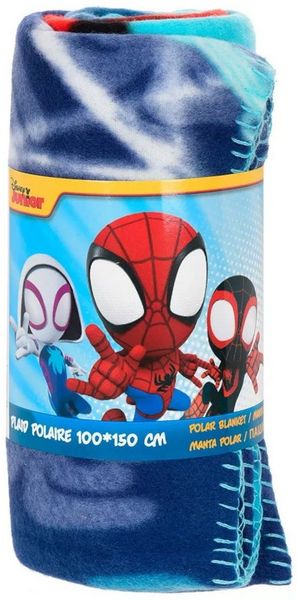 Wohndecke Spiderman Fleecedecke 100x150cm – Spidey Kuscheldecke, Spiderman, Geschenkidee für Mädchen und Jungen
