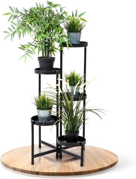 BigDean 5 Etagen Blumenständer klappbarer Pflanzenständer robuster Blumenständer Metall Bild 9
