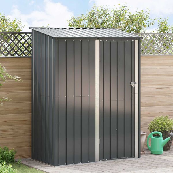 vidaXL Gartenhütten Anthrazit 153,5 x 86 x 200 cm Metall 42011299