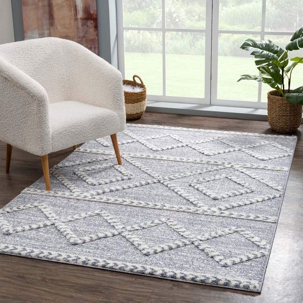 Carpet City Hochflor-Teppich Focus 3022, rechteckig, Höhe: 20 mm, Läufer, Boho, Hochtief-Muster/ 3D-Effekt, für Wohnzimmer, Schlafzimmer