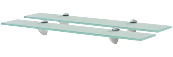 Schweberegale 2er Set | Wandregal Glas 60x20 cm 8 mm