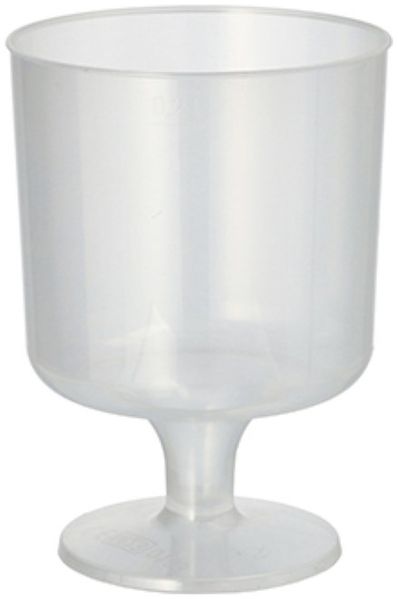 10 Mehrweg-Stiel-Gläser für Rotwein PP 0,2 l Ø 7,2 cm · 10 cm einteilig