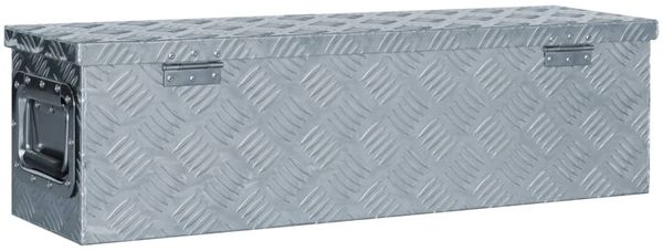 vidaXL Aluminiumkiste 80,5×22×22 cm Silbern 142937 Bild 4