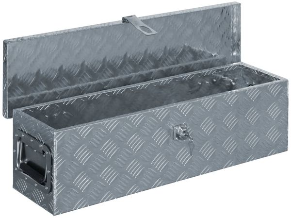 vidaXL Aluminiumkiste 80,5×22×22 cm Silbern 142937 Bild 5