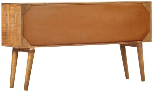 vidaXL Sideboard mit Druckmustern 130x30x70 cm Massivholz Mango 247917 Bild 4
