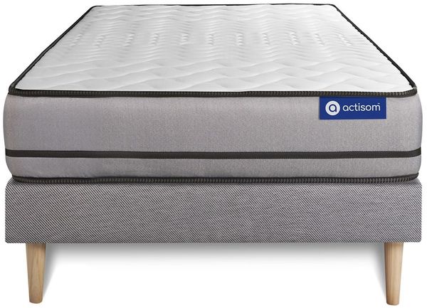Actilatex night matratze 90x190 cm + Bettgestell mit lattenrost - Dicke : 20cm - Latex und Memory-schaum - H5