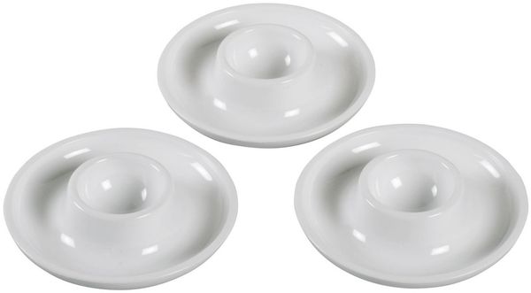 Eierbecher - Eierhalter, Kunststoff, 10 cm, H 2 cm, weiß (3er Pack)