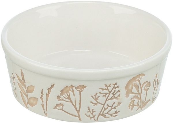 TRIXIE Napf Keramiknapf - weiß/taupe - 1,2 l/ø 20 cm
