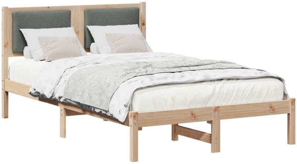 vidaXL Bettrahmen Dunkelgrau 120 x 190 cm Massives Kiefernholz 878135 Bild 2