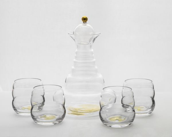 Set Karaffe Alladin 1,3l + 4 Trinkgläser Mythos - Gold - Lebensbaum