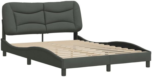 vidaXL Bettgestell ohne Matratze "Hvar" Dunkelgrau 120x200 cm Stoff 3207759 Bild 3