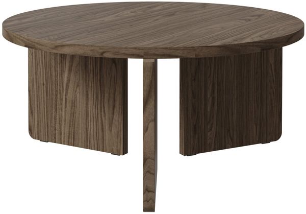 Selsey 'Preffines' Couchtisch rund, Holzoptik Nussbaum Wisconsin, ca. 41 x 89 x 89 cm