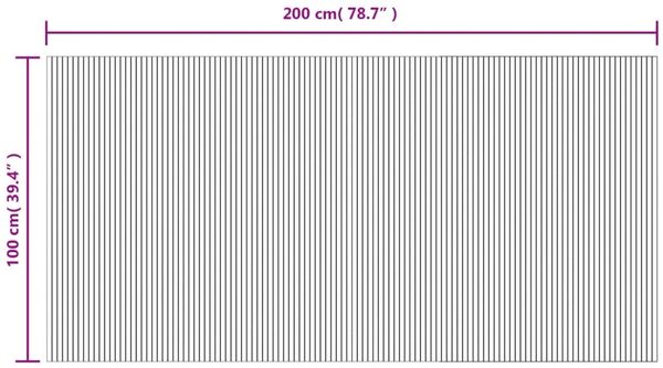 vidaXL Teppich Rechteckig Grau 100x200 cm Bambus 376808 Bild 8