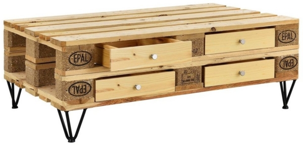 4x Schubladen für Europaletten-Möbeln DIY-Set Holz [en. casa]