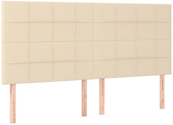 vidaXL Boxspringbett mit Matratze & LED Creme 160x200 cm Stoff 3135450 Bild 7