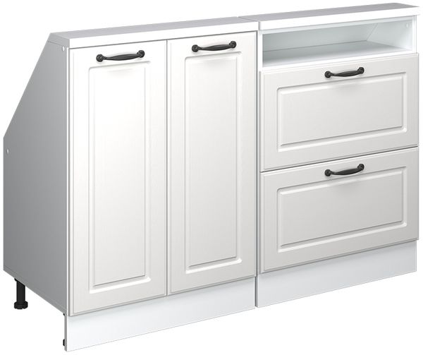 Dachschrägenschrank-Set Rion Weiß Landhaus/Weiß 2er Set Vicco