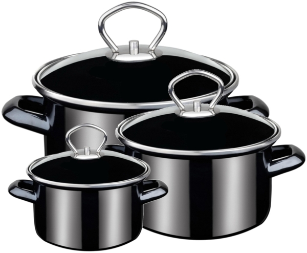 MICHELINO Emaille Bratentopf mit Deckel Serie: ZOE - Produktset Bild 1