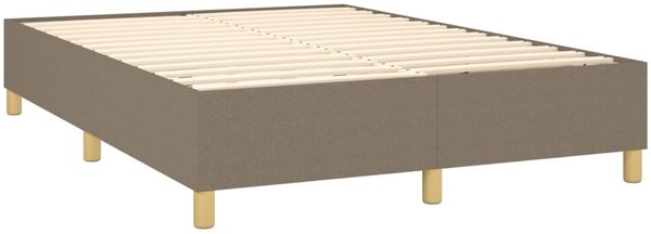 vidaXL Boxspringbett mit Matratze Taupe 140x200 cm Stoff 3137321 Bild 4