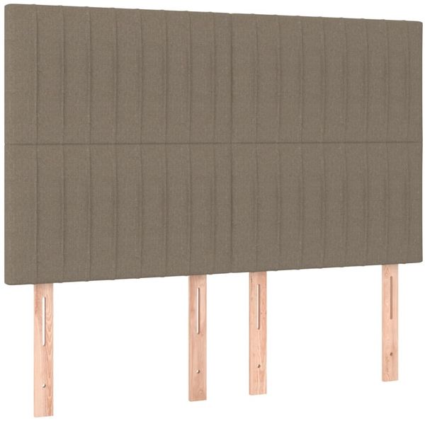 vidaXL Boxspringbett mit Matratze Taupe 140x200 cm Stoff 3137321 Bild 5