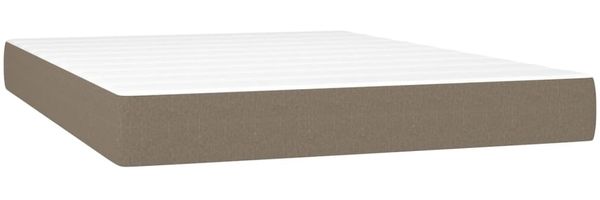 vidaXL Boxspringbett mit Matratze Taupe 140x200 cm Stoff 3137321 Bild 6