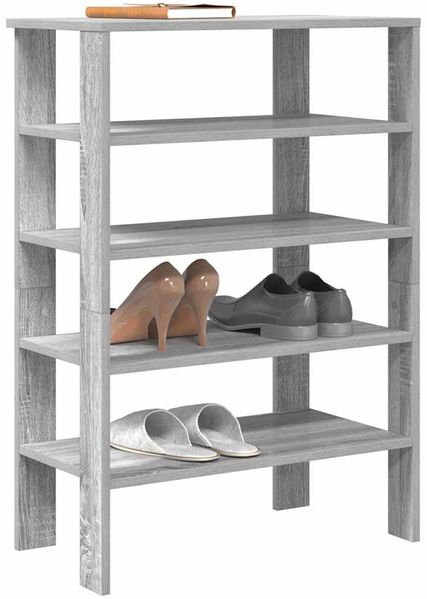 vidaXL Schuhregal Grau Sonoma 61x32x87,5 cm Holzwerkstoff 859856