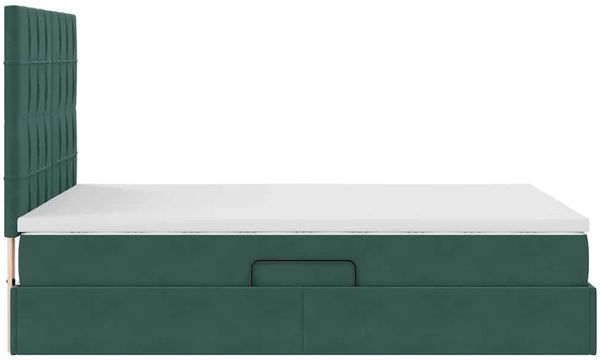 vidaXL Aufbewahrungsbett mit Matratze Dunkelgrün 140 x 200 cm Samt 3372036 Bild 10