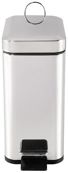 HTI-Living Mülleimer Abfalleimer 5 Liter Silber Modern, Mülleimer mit Soft-Close-Deckel