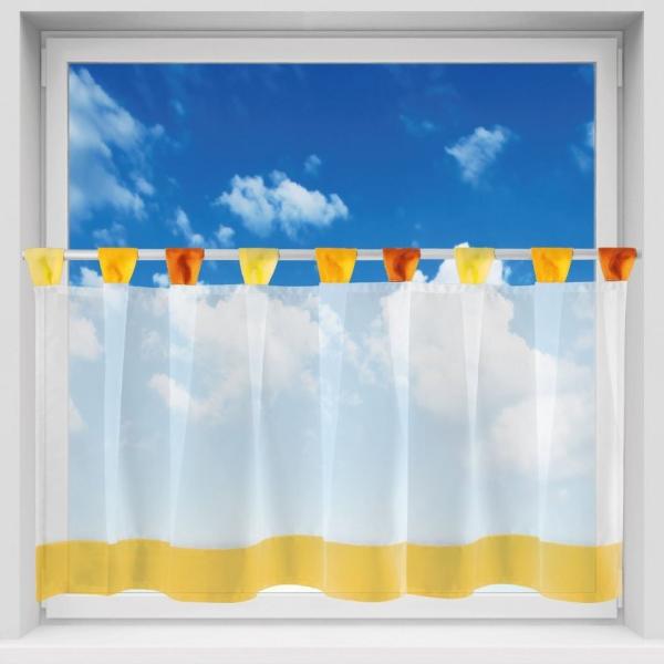 Bistrogardine mit Schlaufen ca. 150x45 cm Auswahl: gelb - orange