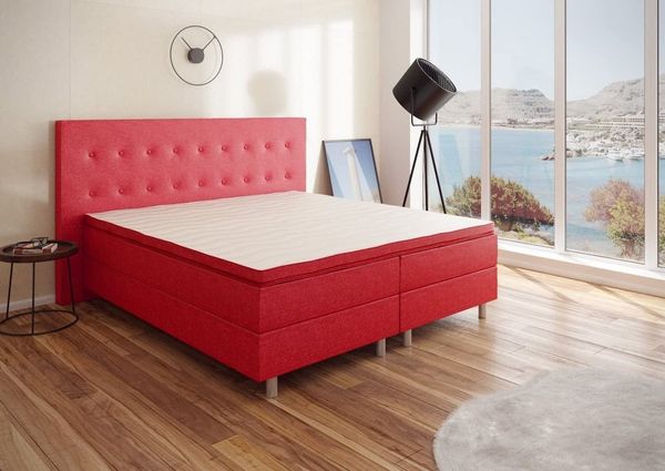 Best for Home Boxspringbett Boxspringbett NEO mit Bonell-Federkern &5 cm Topper with Schlafkomfort (90x200 100x200 120x200 140x200 160x200 180x200 200x200 cm), Handwerksqualität, TOP- Preis-Leistungs-Verhältnis