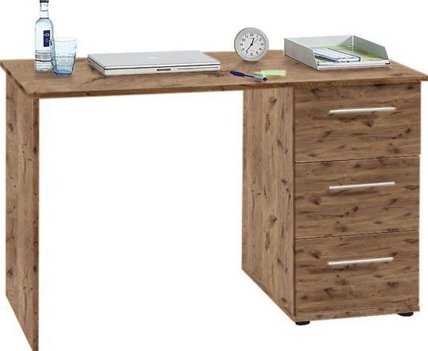 VOGL Möbelfabrik Schreibtisch Tobi, wahlweise mit 3 Schubkästen oder 1 Schubkasten/1 Tür, optional mit Tastaturauszug, Breite 115 cm