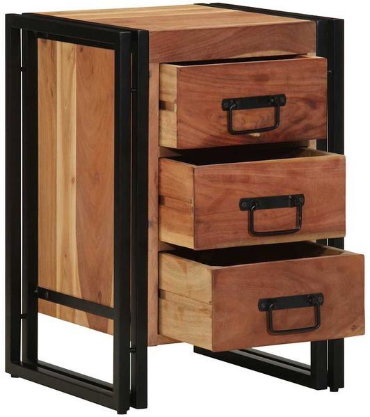 vidaXL Nachttisch Braun 40 x 40 x 59 cm Massivholz Akazie 4102731