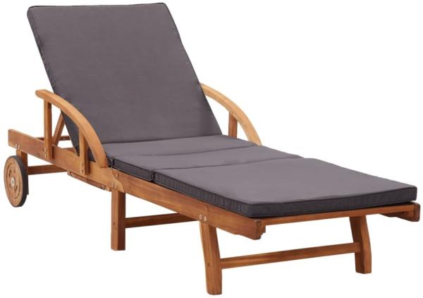 vidaXL Sonnenliege mit Auflage Massivholz Akazie 46026
