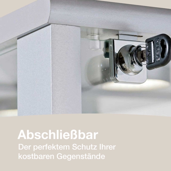 K-Möbel Glasvitrine C1084 (Glasvitrine (176x67x33 cm) mit 2 Glastüren) Glasvitrine stehend Bild 9