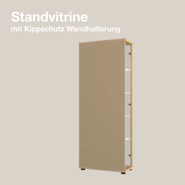 K-Möbel Glasvitrine C1084 (Glasvitrine (176x67x33 cm) mit 2 Glastüren) Glasvitrine stehend Bild 7