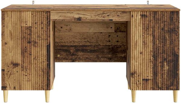 vidaXL Schreibtisch mit Regal Altholz 142,5 x 50 x 75 cm Holzwerkstoff 3414601 Bild 5
