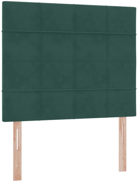 vidaXL Bett mit Stauraum und LED Dunkelgrün 120 x 200 cm Samt 3372660 Bild 9