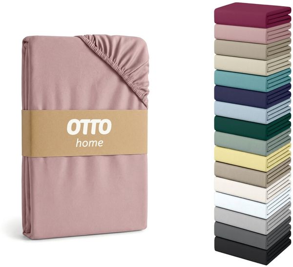 OTTO home Spannbettlaken Cremona, BASIC und PREMIUM Qualität, mit Elasthan, Baumwolle, Jersey (145 g/m), Gummizug: rundum, (1 Stück), Jersey Bettlaken ab Größe 90x200 cm, Strapazierfähig und langlebig