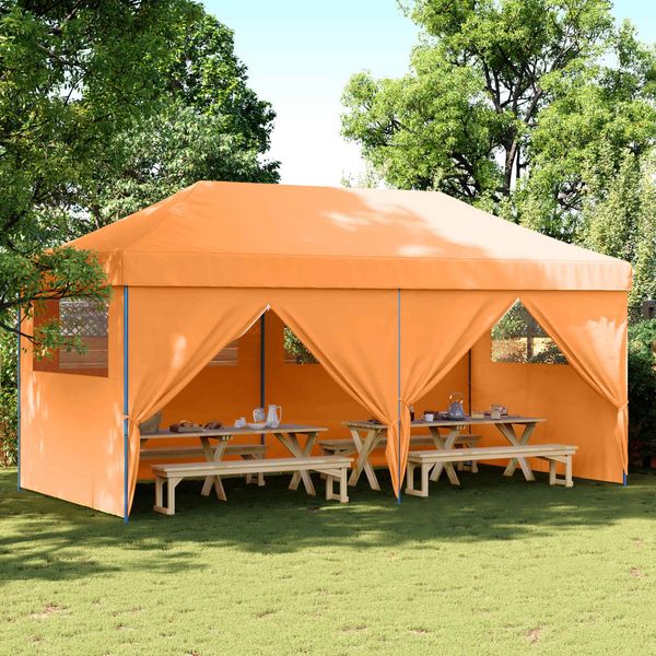 Party-Zelt, Gartenzelt Orange 292 x 580 x 315 cm Oxford-Stoff