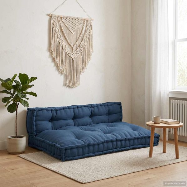 vidaXL Pallet Sofa Kissen 2 pcs Indigo 120 x 80 x 38 cm Stoff 4019096