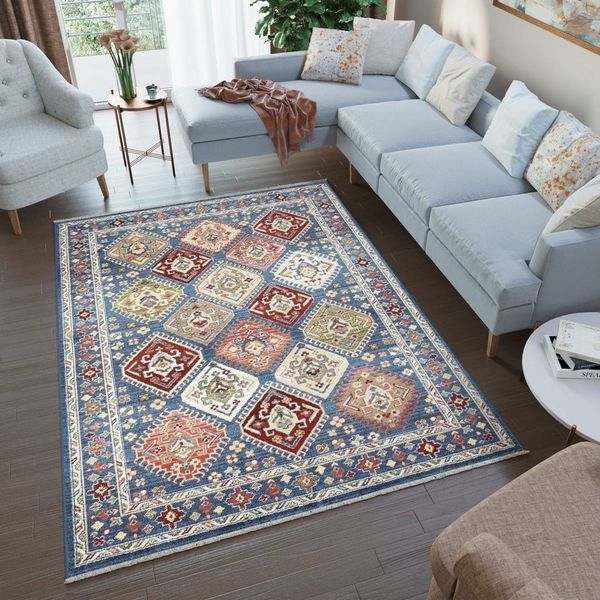 Tapiso Teppich RIVIOLI, rechteckig, Höhe: 9 mm, Wohnzimmer, Schlafzimmer, Kurzflor, Fransen