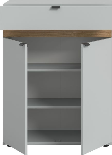 Schuhkommode B/H/T: 75x98x37 cm in grau Nachbildung und Evoke Oak Nachbildung Bild 3