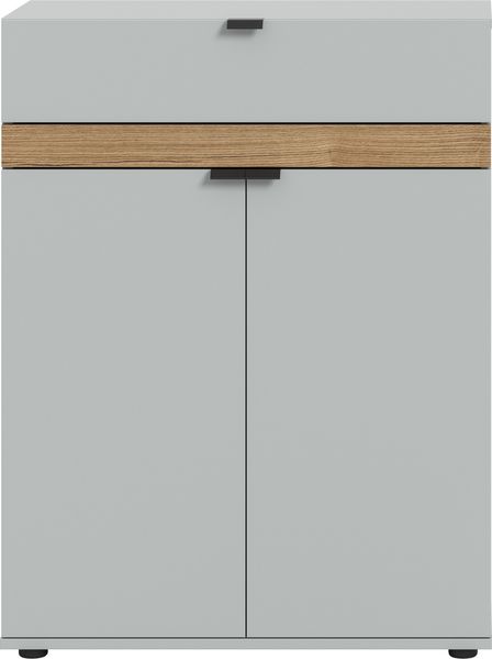 Schuhkommode B/H/T: 75x98x37 cm in grau Nachbildung und Evoke Oak Nachbildung Bild 2